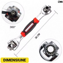 Cheie Universala Multifunctionala SIKS 48 in 1, Capete Rotative 360°, Inclinare 45°, pentru Piulite si Suruburi, Precizie Mar... Cheie Universala Multifunctionala SIKS 48 in 1, Capete Rotative 360°, Inclinare 45°, pentru Piulite si Suruburi, Precizie Mar...