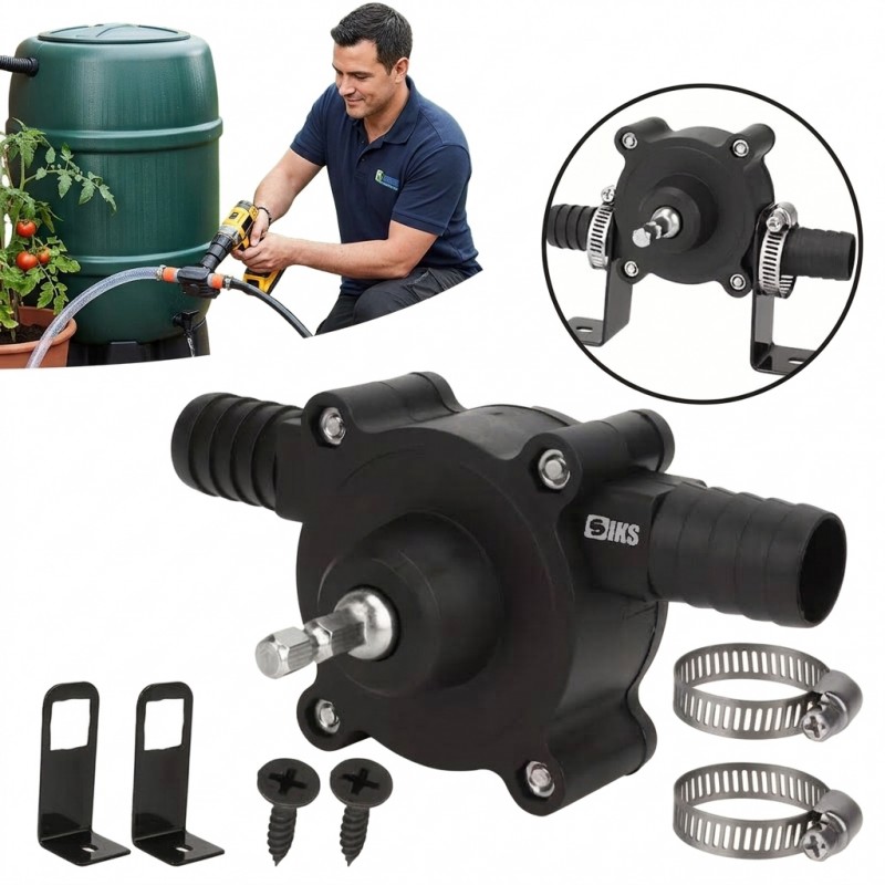 Pompa Apa pentru Bormasina, SIKS, 30 L/min, Centrifuga Autoamorsanta, Tija Hexagonala, Transfer Apa si Combustibil, Golire Re...