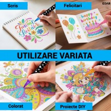 Set Carioci cu Glitter EDAR, 12 Carioci cu Capete Duble, 24 Culori Stralucitoare, Sclipici Intens pentru Desen si Activitati ... Set Carioci cu Glitter EDAR, 12 Carioci cu Capete Duble, 24 Culori Stralucitoare, Sclipici Intens pentru Desen si Activitati ...