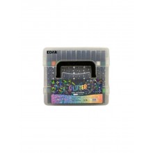 Set Carioci cu Glitter EDAR, 12 Carioci cu Capete Duble, 24 Culori Stralucitoare, Sclipici Intens pentru Desen si Activitati ...