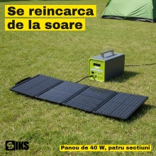 Statie Portabila de Alimentare SIKS, 256 Wh, Putere AC de 400 W, Acumulator LiFePO4 de 12,8 V si 20 Ah, Panou Solar de 40 W I... Statie Portabila de Alimentare SIKS, 256 Wh, Putere AC de 400 W, Acumulator LiFePO4 de 12,8 V si 20 Ah, Panou Solar de 40 W I...