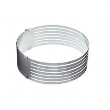 Inel ajustabil EDAR pentru tort, inox, 6 spatii pentru feliere, argintiu