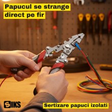 Cleste Multifunctional pentru Electricieni SIKS, Dezizolare Fire de 1,5-6 mmp, Sertizare Papuci Izolati, Lungime 20,5 cm, Pli...