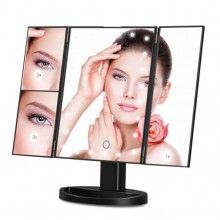 Oglinda cosmetica EDAR cu efect de marire x2, x3, pentru machiaj, tip carte