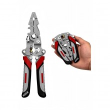 Cleste Multifunctional pentru Electricieni EDAR, Dezizolare Fire de 1,5-6 mmp, Sertizare Papuci Izolati, Lungime 20,5 cm, Pli...