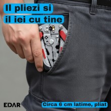 Cleste Multifunctional pentru Electricieni EDAR, Dezizolare Fire de 1,5-6 mmp, Sertizare Papuci Izolati, Lungime 20,5 cm, Pli...