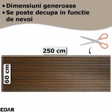 Tapet Autoadeziv 3D EDAR, Model Riflaj In Relief, Aspect De Lemn, Modern, Rezistent La Apa, Usor De Intretinut Si Curatat, Di...