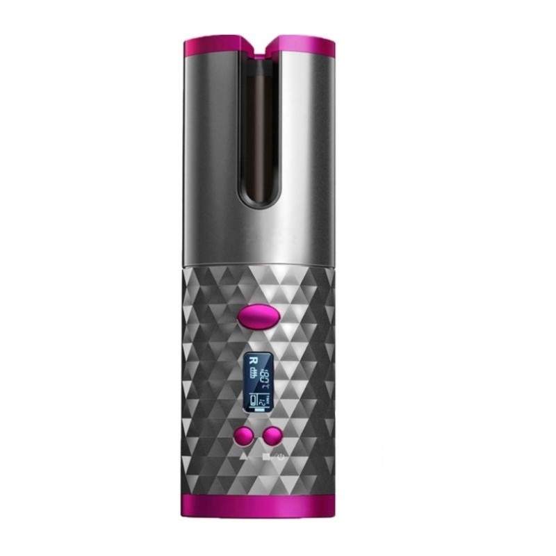 Ondulator EDAR® fara fir, portabil, incarcare USB, wireless, gri/mov
