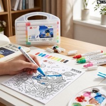Set Trusa 12 Markere Acrilice Profesionale SIKS Pentru Pictura, Culori Diversificate Permanente, Rezistente La Apa, Ideale Pe... Set Trusa 12 Markere Acrilice Profesionale SIKS Pentru Pictura, Culori Diversificate Permanente, Rezistente La Apa, Ideale Pe...