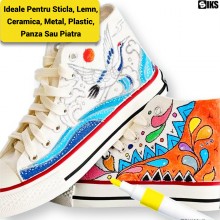 Set Trusa 12 Markere Acrilice Profesionale SIKS Pentru Pictura, Culori Diversificate Permanente, Rezistente La Apa, Ideale Pe... Set Trusa 12 Markere Acrilice Profesionale SIKS Pentru Pictura, Culori Diversificate Permanente, Rezistente La Apa, Ideale Pe...