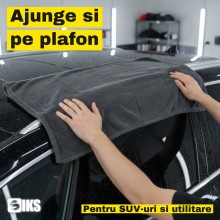 Laveta Microfibra Uscare Auto SIKS, 50 x 80 cm, 1600 GSM, Fir Rasucit Super Absorbant, Nu Zgarie Vopseaua sau Folia PPF