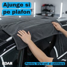 Laveta Microfibra Uscare Auto EDAR, 50 x 80 cm, 1600 GSM, Fir Rasucit Super Absorbant, Nu Zgarie Vopseaua sau Folia PPF