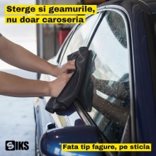 Laveta Microfibra Uscare Auto SIKS, 30 x 50 cm, 850 GSM, Doua Fete, Tesatura Tip Fagure si Partea Plusata, pentru Caroserie s...
