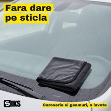 Laveta Microfibra Uscare Auto SIKS, 30 x 50 cm, 850 GSM, Doua Fete, Tesatura Tip Fagure si Partea Plusata, pentru Caroserie s...