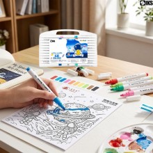 Set Trusa 48 Markere Acrilice Profesionale SIKS Pentru Pictura, Culori Diversificate Permanente, Rezistente La Apa, Ideale Pe... Set Trusa 48 Markere Acrilice Profesionale SIKS Pentru Pictura, Culori Diversificate Permanente, Rezistente La Apa, Ideale Pe...