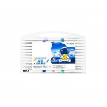 Set 48 Markere Acrilice Profesionale EDAR, Culori Permanente Rezistente la Apa, pentru Pictura pe Sticla, Lemn, Ceramica, Met...