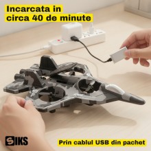 Avion de Vanatoare RC Drona cu Telecomanda SIKS, 2.4 GHz, Raza 40 m, Autonomie 6-8 Minute, Giroscop 6 Axe, Mentinere Altitudi... Avion de Vanatoare RC Drona cu Telecomanda SIKS, 2.4 GHz, Raza 40 m, Autonomie 6-8 Minute, Giroscop 6 Axe, Mentinere Altitudi...