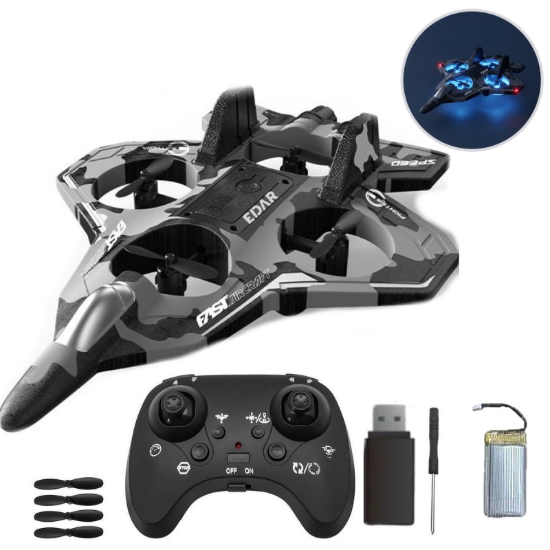 Avion de Vanatoare RC Drona cu Telecomanda EDAR, 2.4 GHz, Raza 40 m, Autonomie 6-8 Minute, Giroscop 6 Axe, Mentinere Altitudi... Avion de Vanatoare RC Drona cu Telecomanda EDAR, 2.4 GHz, Raza 40 m, Autonomie 6-8 Minute, Giroscop 6 Axe, Mentinere Altitudi...