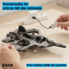 Avion de Vanatoare RC Drona cu Telecomanda EDAR, 2.4 GHz, Raza 40 m, Autonomie 6-8 Minute, Giroscop 6 Axe, Mentinere Altitudi... Avion de Vanatoare RC Drona cu Telecomanda EDAR, 2.4 GHz, Raza 40 m, Autonomie 6-8 Minute, Giroscop 6 Axe, Mentinere Altitudi...