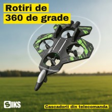 Avion de Vanatoare RC cu Telecomanda SIKS, 2.4 GHz, Raza 40 m, Autonomie 8 Minute, Mentinere Altitudine, Mod Headless, Decola...