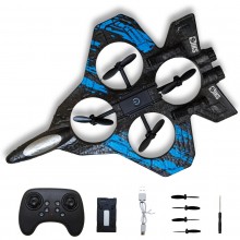 Avion de Vanatoare RC cu Telecomanda SIKS, 2.4 GHz, Raza 40 m, Autonomie 8 Minute, Giroscop 6 Axe, Mentinere Altitudine, Casc...