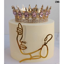 Coroana Pentru Tort SIKS Topper Premium, Coronita Cu Diametru 15.5 Cm, Diadema Rotunda Aurie Cu Cristale Roz, Decor Luxury Pe... Coroana Pentru Tort SIKS Topper Premium, Coronita Cu Diametru 15.5 Cm, Diadema Rotunda Aurie Cu Cristale Roz, Decor Luxury Pe...