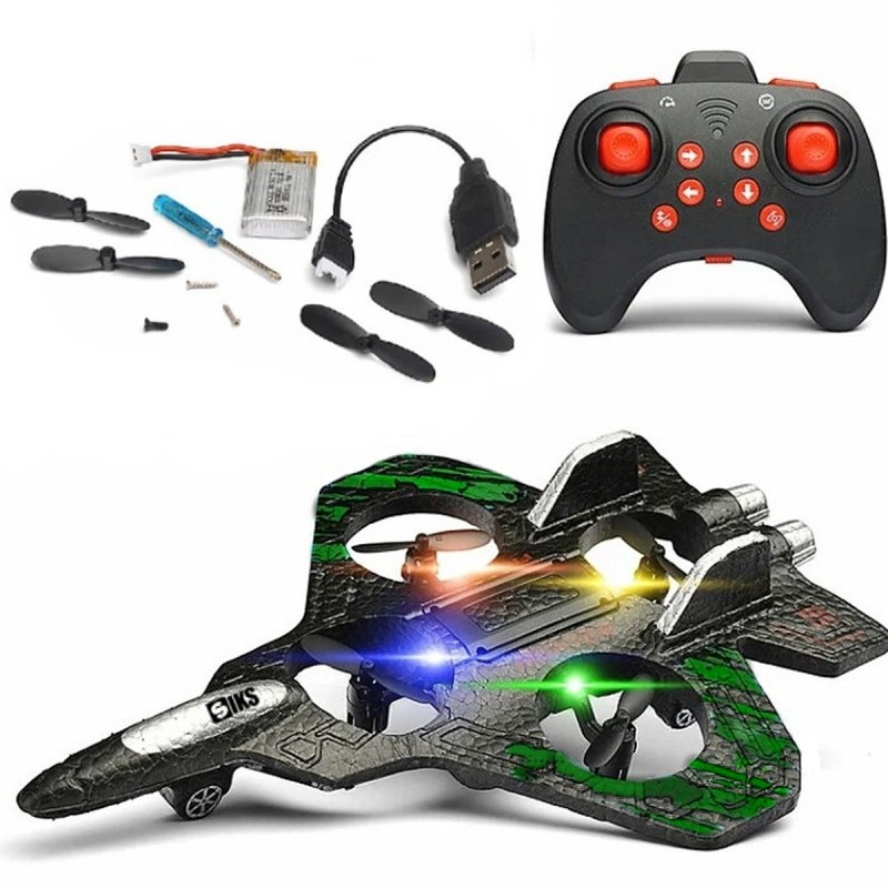Drona Quadcopter cu Telecomanda SIKS, Model Avion de Vanatoare, 2.4 GHz, Raza 40 m, Autonomie 6-8 Minute, Lumini LED in Patru... Drona Quadcopter cu Telecomanda SIKS, Model Avion de Vanatoare, 2.4 GHz, Raza 40 m, Autonomie 6-8 Minute, Lumini LED in Patru...