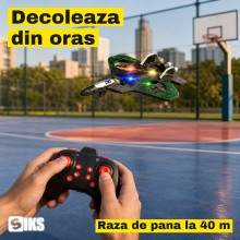 Drona Quadcopter cu Telecomanda SIKS, Model Avion de Vanatoare, 2.4 GHz, Raza 40 m, Autonomie 6-8 Minute, Lumini LED in Patru... Drona Quadcopter cu Telecomanda SIKS, Model Avion de Vanatoare, 2.4 GHz, Raza 40 m, Autonomie 6-8 Minute, Lumini LED in Patru...
