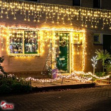 Instalatie Craciun Tip Turturi SIKS, 25 Metri, 600 Led-uri, Pentru Casa / Gradina / Gard, Cu 1 Joc De Lumini Si Efect FLASH, ...