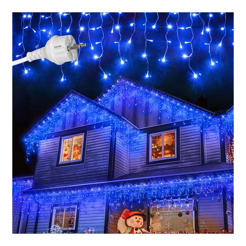 Ghirlanda Luminoasa Tip Franjuri EDAR, Instalatie De Craciun Perdea Pentru Exterior/Interior, 25m, 600 Leduri, Fir Alb, Flash... Ghirlanda Luminoasa Tip Franjuri EDAR, Instalatie De Craciun Perdea Pentru Exterior/Interior, 25m, 600 Leduri, Fir Alb, Flash...