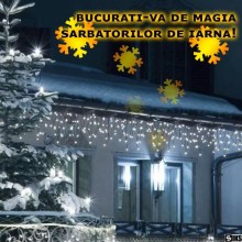 Instalatie Craciun Tip Turturi SIKS, 25 Metri, 600 Led-uri, Pentru Casa / Gradina / Gard, Cu 1 Joc De Lumini Si Efect FLASH ,...