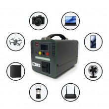 Statie de Alimentare Portabila SIKS, 192 Wh LiFePO4, 300 W, Priza 220 V, 2 x USB, Lampa LED, Incarcare Solara, pentru Camping...