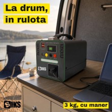 Statie de Alimentare Portabila SIKS, 192 Wh LiFePO4, 300 W, Priza 220 V, 2 x USB, Lampa LED, Incarcare Solara, pentru Camping... Statie de Alimentare Portabila SIKS, 192 Wh LiFePO4, 300 W, Priza 220 V, 2 x USB, Lampa LED, Incarcare Solara, pentru Camping...