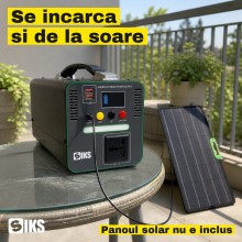 Statie de Alimentare Portabila SIKS, 192 Wh LiFePO4, 300 W, Priza 220 V, 2 x USB, Lampa LED, Incarcare Solara, pentru Camping... Statie de Alimentare Portabila SIKS, 192 Wh LiFePO4, 300 W, Priza 220 V, 2 x USB, Lampa LED, Incarcare Solara, pentru Camping...