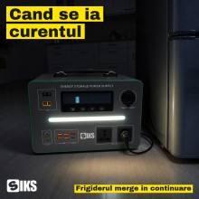 Statie de Alimentare Portabila SIKS, 576 Wh LiFePO4, 600 W, 2 Prize 220 V, 5 x USB si USB-C 36 W, Priza Auto 12 V, Incarcare ... Statie de Alimentare Portabila SIKS, 576 Wh LiFePO4, 600 W, 2 Prize 220 V, 5 x USB si USB-C 36 W, Priza Auto 12 V, Incarcare ...
