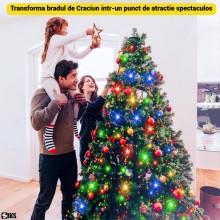 Instalatie Brad De Tip Cascada SIKS Cu Suport Pentru Varf, 400 LED-uri, 16 fire x 2 Metri Lungime, 8 Jocuri De Lumini, Pentru... Instalatie Brad De Tip Cascada SIKS Cu Suport Pentru Varf, 400 LED-uri, 16 fire x 2 Metri Lungime, 8 Jocuri De Lumini, Pentru...