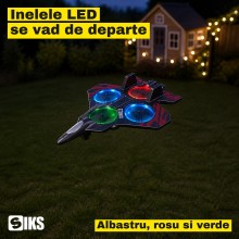 Avion Jet RC cu Telecomanda SIKS, Iluminare LED, 4 Elice de Rezerva Incluse, 2.4 GHz, Raza 40 m, Zbor 6-8 Minute, Mentinere A... Avion Jet RC cu Telecomanda SIKS, Iluminare LED, 4 Elice de Rezerva Incluse, 2.4 GHz, Raza 40 m, Zbor 6-8 Minute, Mentinere A...