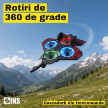 Avion Jet RC cu Telecomanda SIKS, Iluminare LED, 4 Elice de Rezerva Incluse, 2.4 GHz, Raza 40 m, Zbor 6-8 Minute, Mentinere A... Avion Jet RC cu Telecomanda SIKS, Iluminare LED, 4 Elice de Rezerva Incluse, 2.4 GHz, Raza 40 m, Zbor 6-8 Minute, Mentinere A...