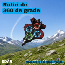 Avion Jet RC cu Telecomanda EDAR, Iluminare LED, 4 Elice de Rezerva Incluse, 2.4 GHz, Raza 40 m, Zbor 6-8 Minute, Mentinere A... Avion Jet RC cu Telecomanda EDAR, Iluminare LED, 4 Elice de Rezerva Incluse, 2.4 GHz, Raza 40 m, Zbor 6-8 Minute, Mentinere A...