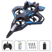 Avion de Lupta RC EDAR Fighter, Telecomanda 2.4 GHz, Spuma EPP, 4 Elice Protejate, Raza 40 m, Mentinere Altitudine, Rotiri 36...