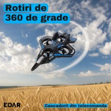 Avion de Lupta RC EDAR Fighter, Telecomanda 2.4 GHz, Spuma EPP, 4 Elice Protejate, Raza 40 m, Mentinere Altitudine, Rotiri 36... Avion de Lupta RC EDAR Fighter, Telecomanda 2.4 GHz, Spuma EPP, 4 Elice Protejate, Raza 40 m, Mentinere Altitudine, Rotiri 36...