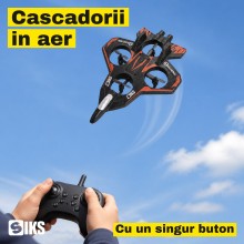 Avion RC Fighter cu Telecomanda SIKS, Drona cu 4 Elice Protejate in Aripi, 2.4 GHz, Raza 40 m, Zbor 6-8 Minute, Mentinere Alt... Avion RC Fighter cu Telecomanda SIKS, Drona cu 4 Elice Protejate in Aripi, 2.4 GHz, Raza 40 m, Zbor 6-8 Minute, Mentinere Alt...
