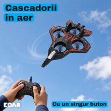 Avion RC Fighter cu Telecomanda EDAR, Drona cu 4 Elice Protejate in Aripi, 2.4 GHz, Raza 40 m, Zbor 6-8 Minute, Mentinere Alt... Avion RC Fighter cu Telecomanda EDAR, Drona cu 4 Elice Protejate in Aripi, 2.4 GHz, Raza 40 m, Zbor 6-8 Minute, Mentinere Alt...