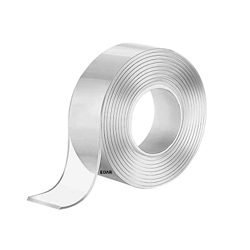 Banda Dublu Adeziva EDAR, cu Tehnologie Nano, Izolanta, Impermeabila, Reutilizabila, 2cm x 4.5m, Transparenta Banda Dublu Adeziva EDAR, cu Tehnologie Nano, Izolanta, Impermeabila, Reutilizabila, 2cm x 4.5m, Transparenta