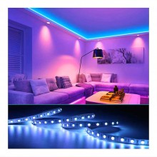 Kit Banda Led RGB EDAR Lumina Ambientala, 10 Metri, Telecomanda, IP65, Multicolor Kit Banda Led RGB EDAR Lumina Ambientala, 10 Metri, Telecomanda, IP65, Multicolor