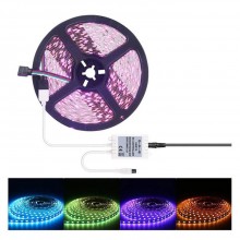 Kit Banda Led RGB EDAR Lumina Ambientala, 10 Metri, Telecomanda, IP65, Multicolor Kit Banda Led RGB EDAR Lumina Ambientala, 10 Metri, Telecomanda, IP65, Multicolor