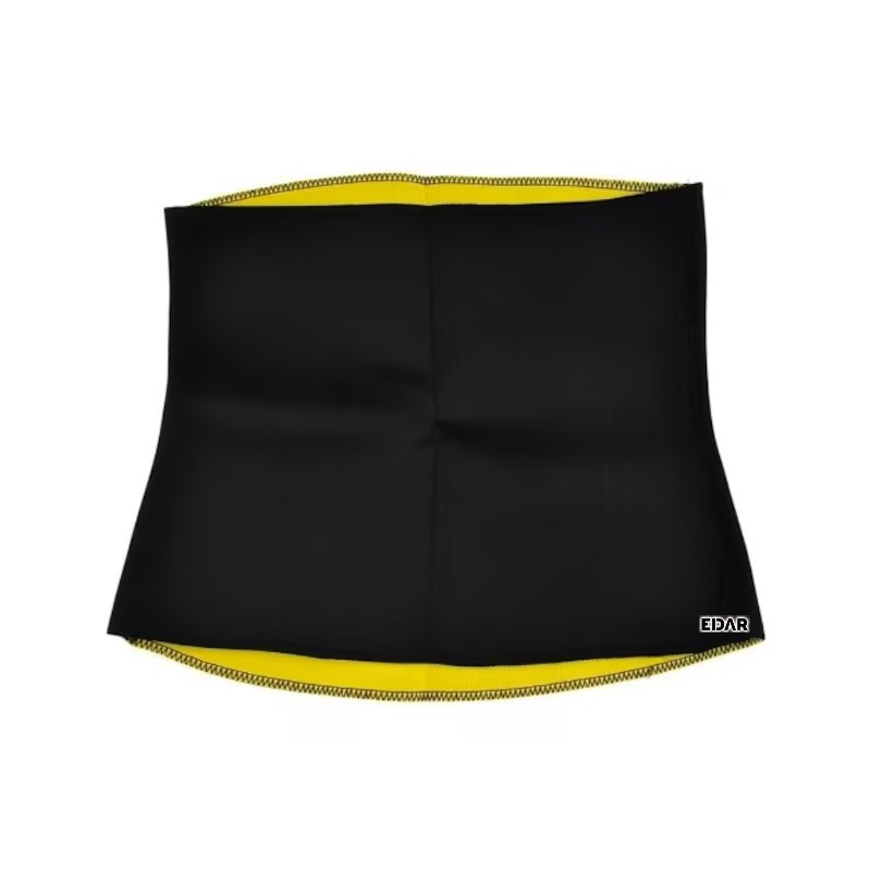 Centura modelatoare EDAR, tonifiere abdomen, material neopren, masura XXXL, negru/galben