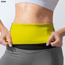 Centura modelatoare EDAR, tonifiere abdomen, material neopren, masura XXXL, negru/galben