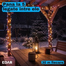 Instalatie De Craciun EDAR Fairy Lights Pentru Interior / Exterior Sau Brad, 600 Led-uri Culoare Multicolor, Lungime 30 Metri... Instalatie De Craciun EDAR Fairy Lights Pentru Interior / Exterior Sau Brad, 600 Led-uri Culoare Multicolor, Lungime 30 Metri...