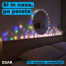 Instalatie De Craciun EDAR Fairy Light Pentru Interior / Exterior Sau Brad, 1000 Led-uri Culoare Multicolor, Lungime 50 Metri...